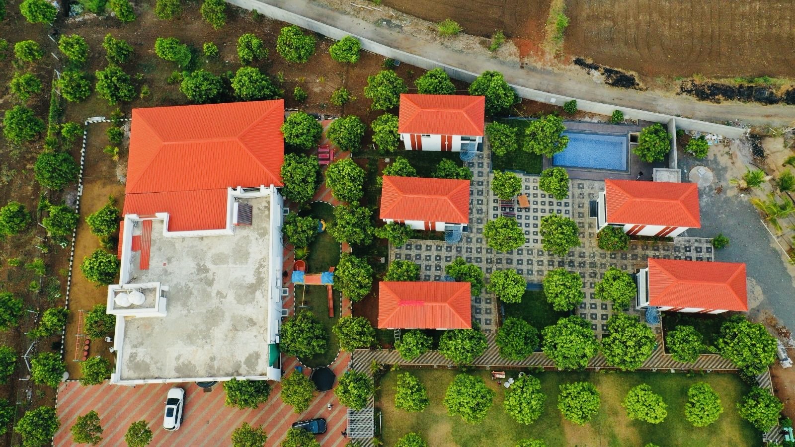 Aerial Overview of Dhairya Resort